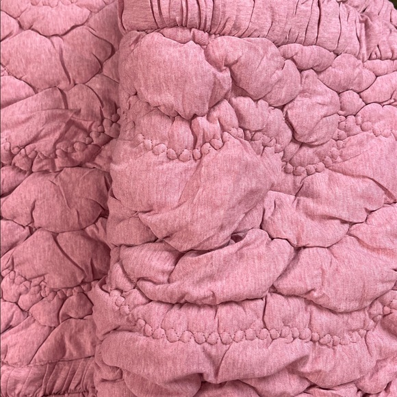 Anthropologie Landry Textured Pillow Sham Set New 20x36 Pink - Picture 3 of 3